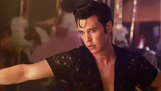 Actor Austin Butler in a still from the film Elvis.